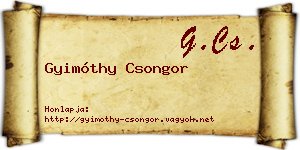 Gyimóthy Csongor névjegykártya